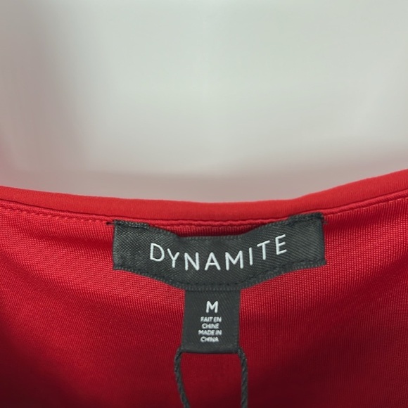 Dynamite Red cropped Women's tank Top medium - Picture 4 of 7